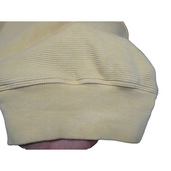 Montego Mon Mens Silk blend 1/4 zip pullover‎ sweatshirt size M Yellow texture - Picture 11 of 12